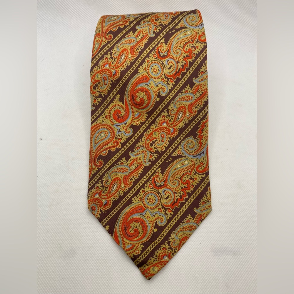 Vintage Bert Pulitzer Paisley Silk Tie Multicolor